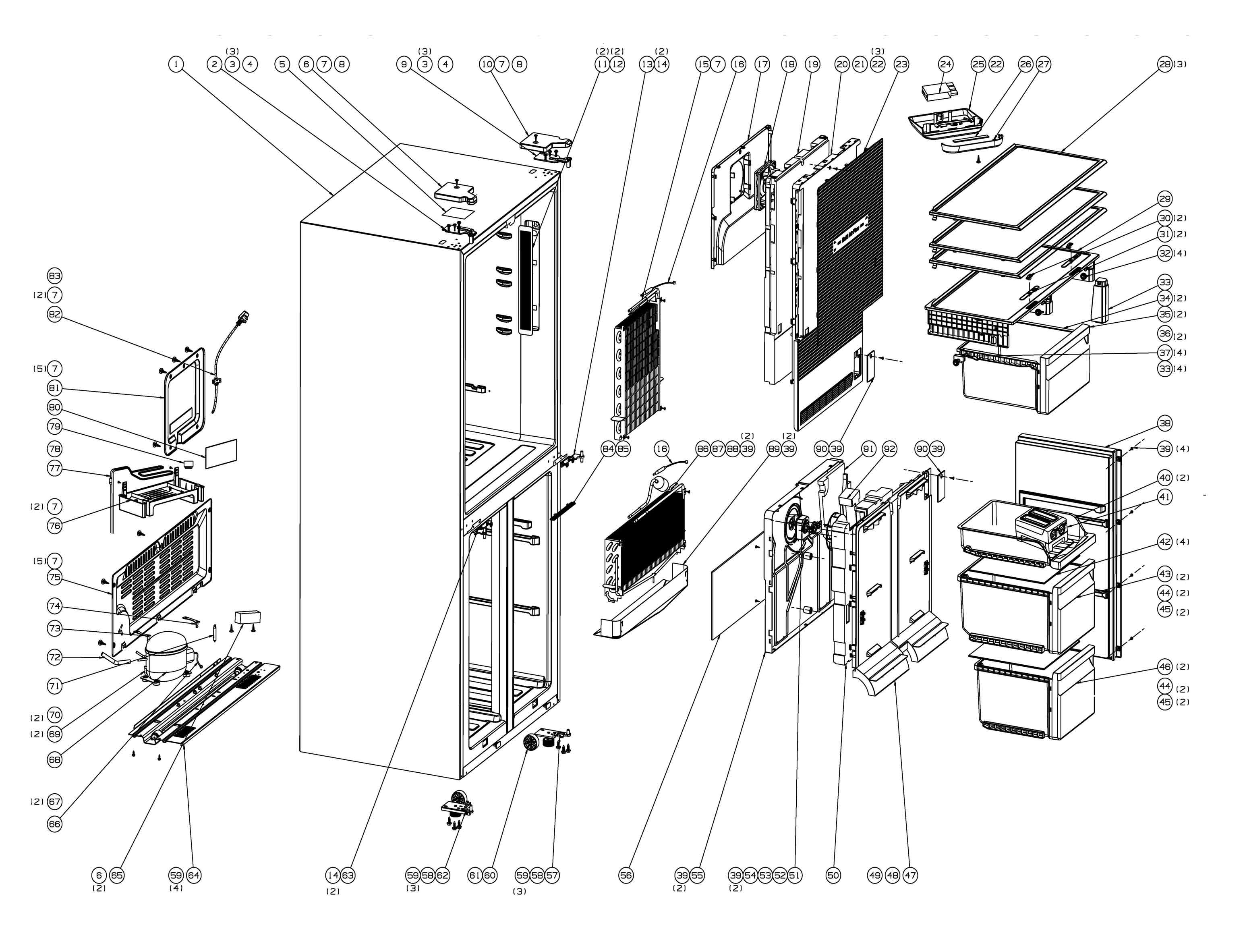 Hisense Fridge Freezer Parts 1257