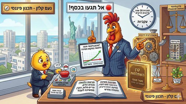 תרנגול מסביר 'אל תגעו בכסף' — יתרון קרן ההשתלמות ודחיית מס