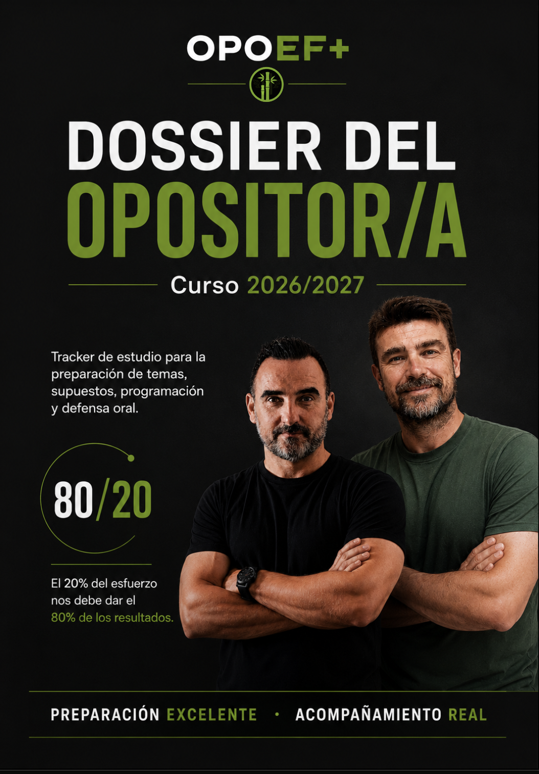 Portada del dossier El camino a tu plaza · OPOEF+ · Curso 2026/2027
