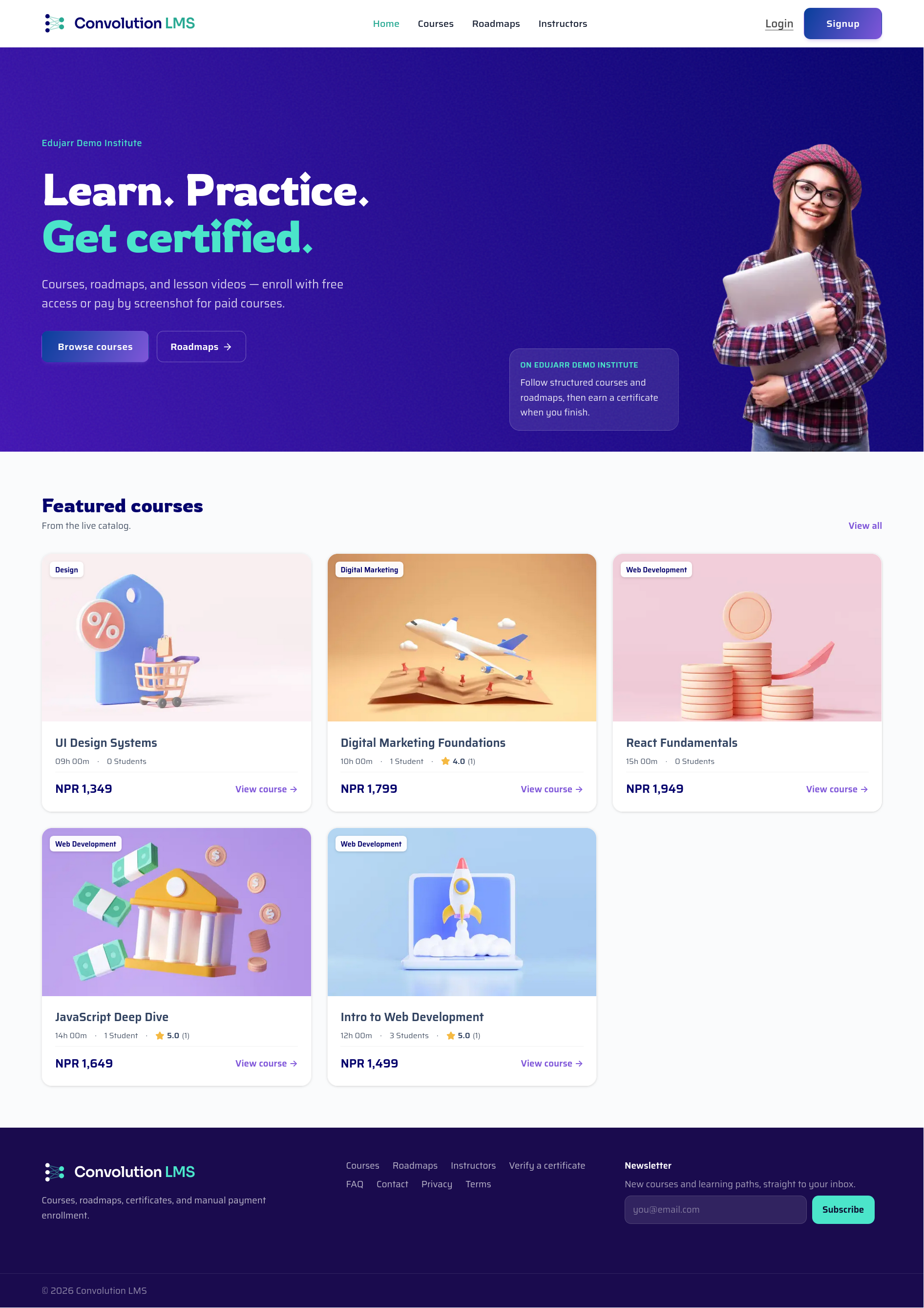 Landing page screenshot 1