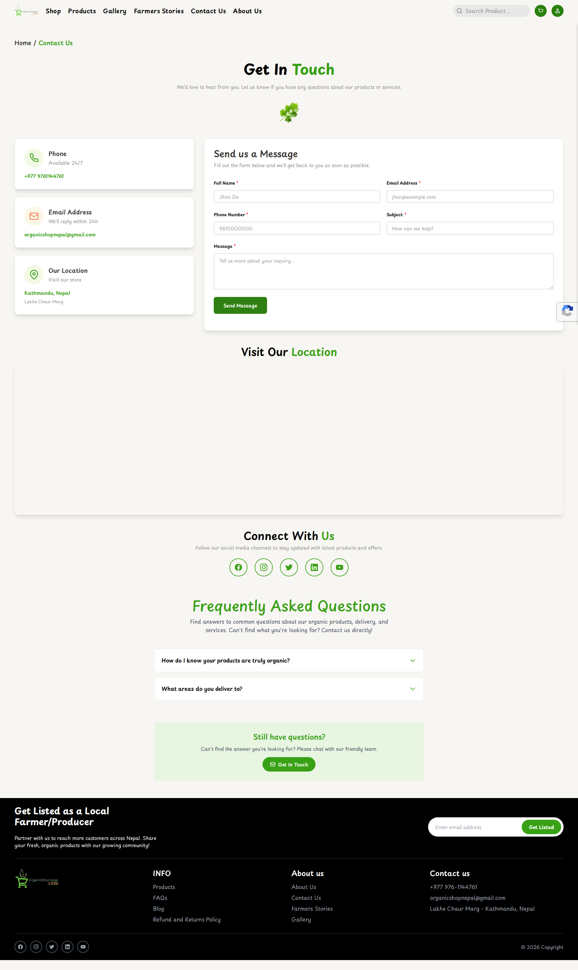 Contact Page screenshot 1
