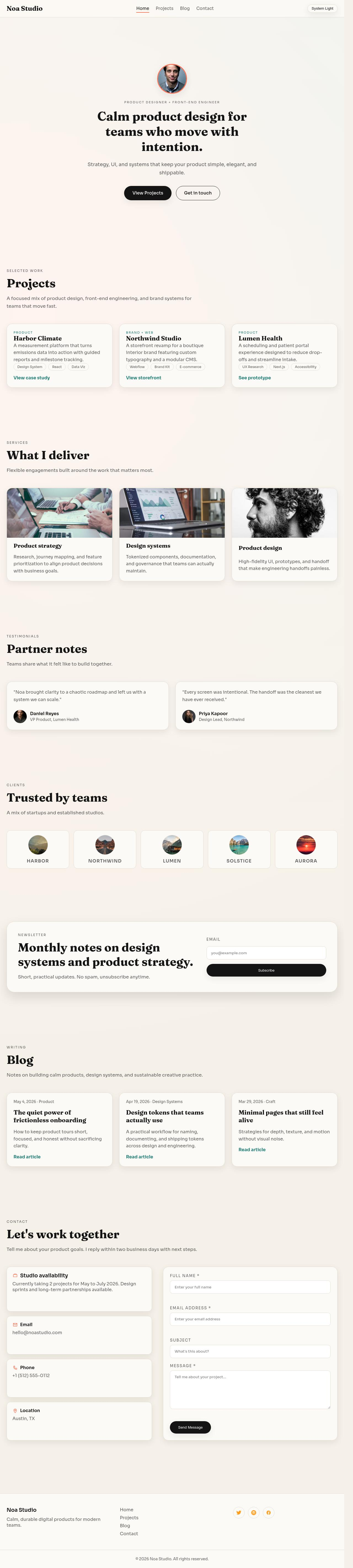 Landing Page screenshot 1