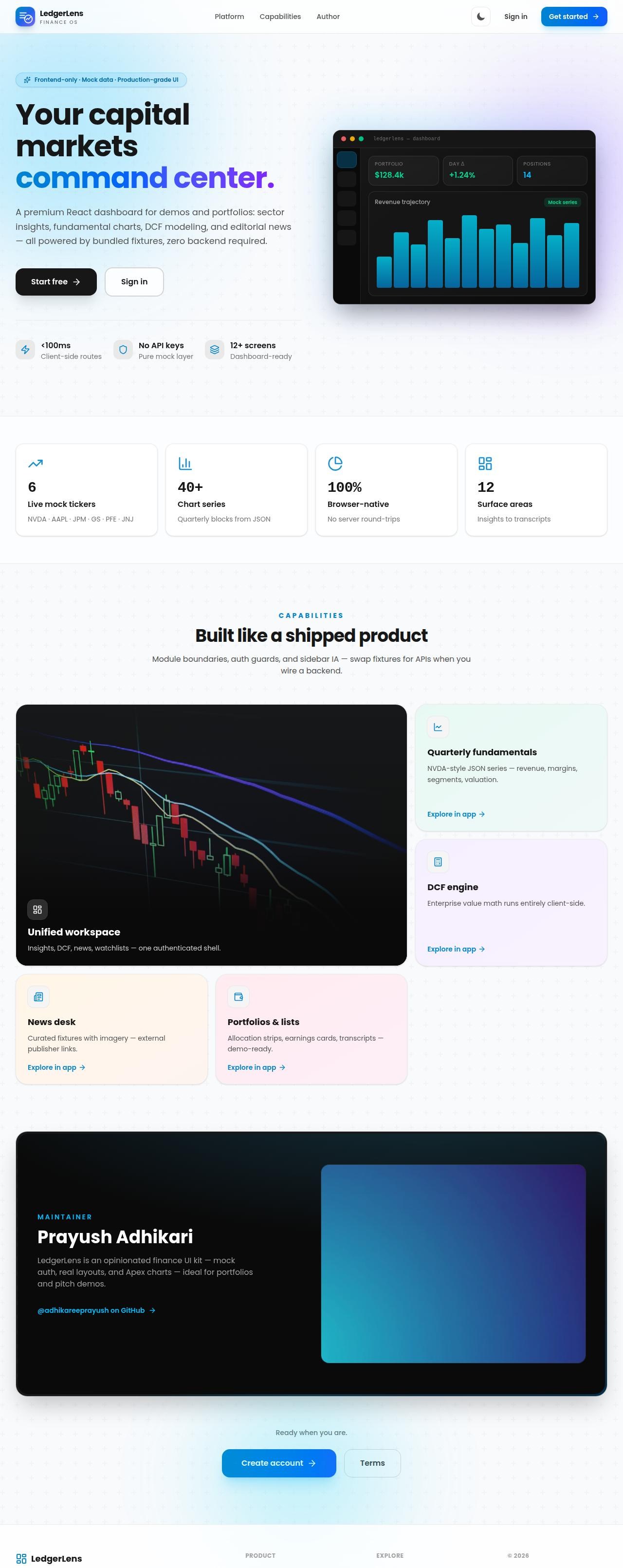 Landing Page screenshot 1
