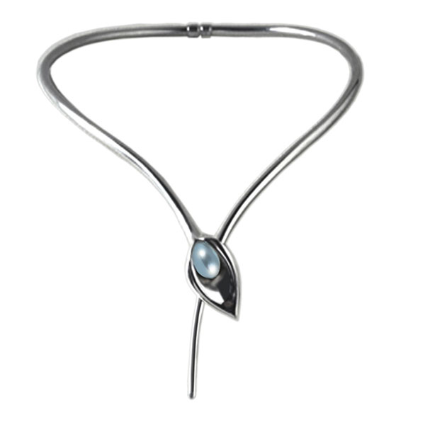 Silver 2024 torque necklace