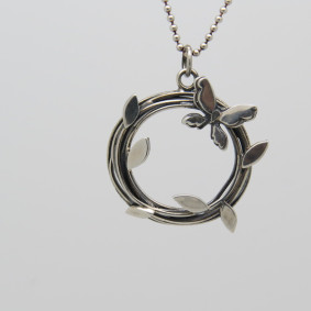 Entwined butterfly necklace.