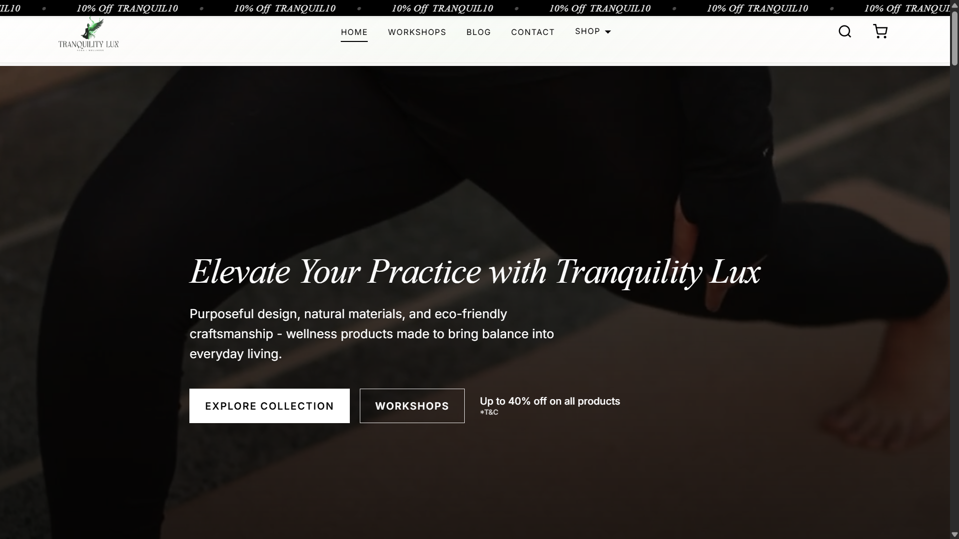 TranquilityLux β Luxury Brand & International E-Commerce screenshot