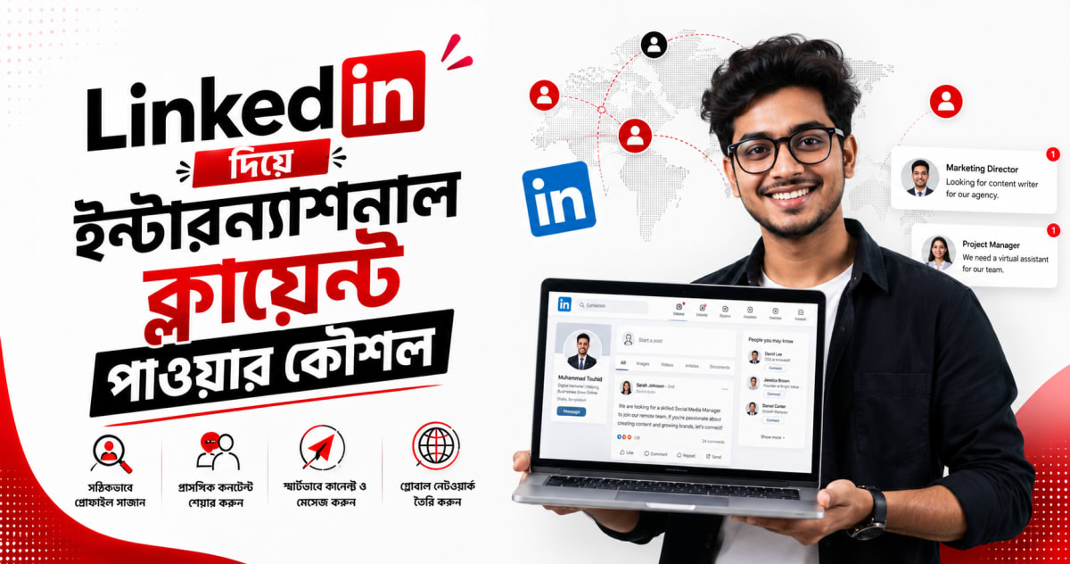LinkedIn দিয়ে ইন্টারন্যাশনাল ক্লায়েন্ট পাওয়ার কৌশল