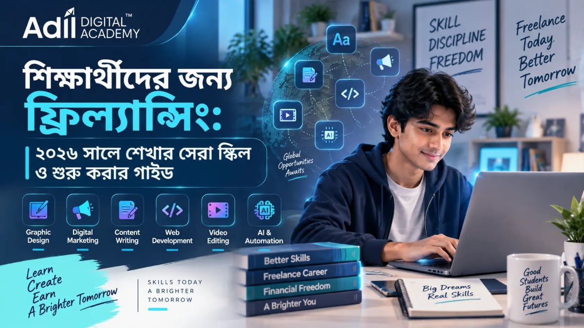 শিক্ষার্থীদের জন্য ফ্রিল্যান্সিং: ২০২৬ সালে শেখার সেরা স্কিল ও শুরু করার গাইড