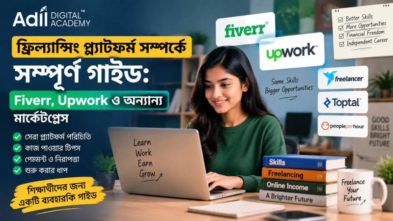 ফ্রিল্যান্সিং প্ল্যাটফর্ম সম্পর্কে সম্পূর্ণ গাইড: Fiverr, Upwork ও অন্যান্য মার্কেটপ্লেস