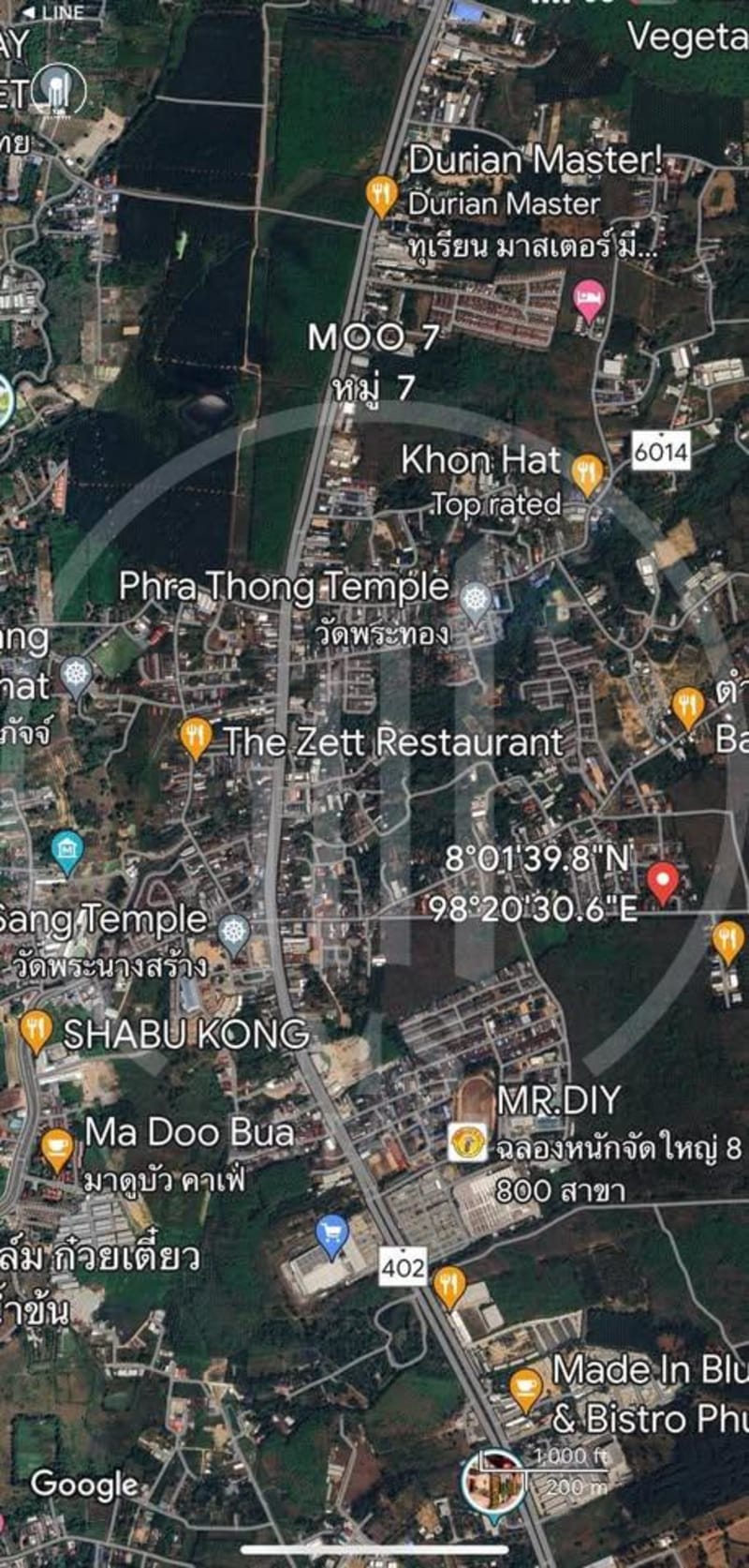 Image of the Listing Land for Sale Near Lotus Thalang  - LSTL2233 in Thalang