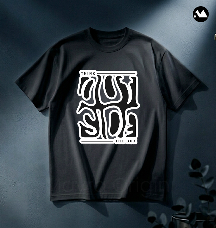 Think Outside the Box Drop Shoulder T-shirt
