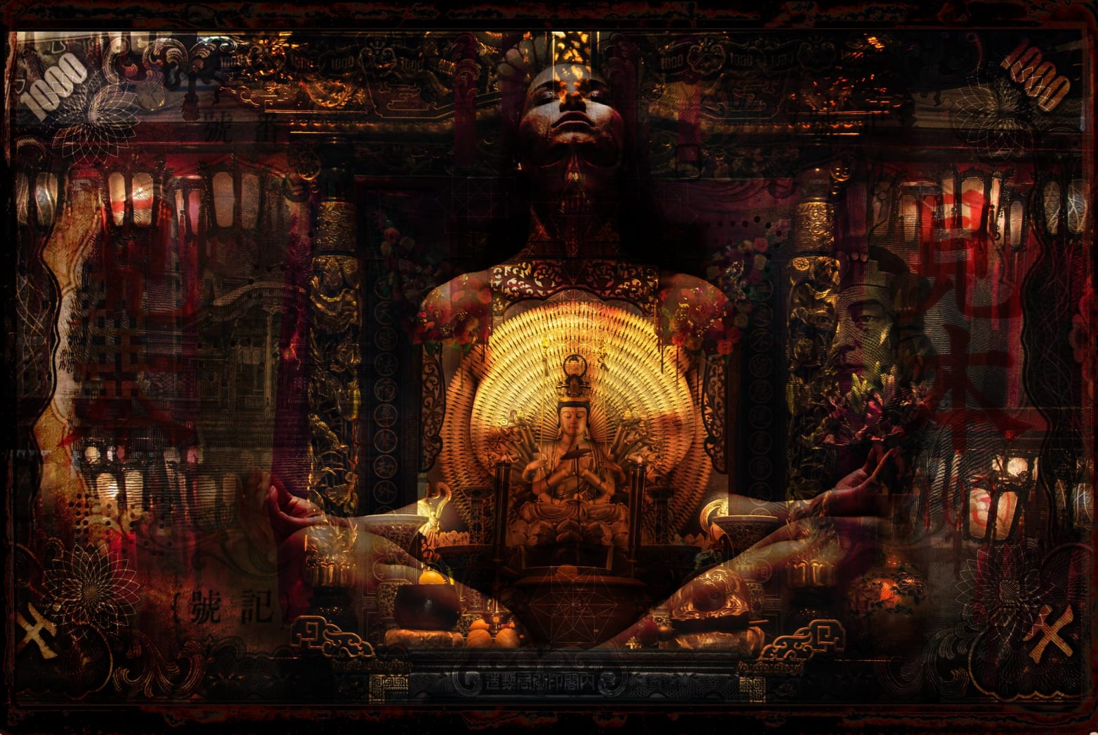 The Root of All Evil — Daniel Stanford — FASCINASIA — 40×60 in — Mixed Media