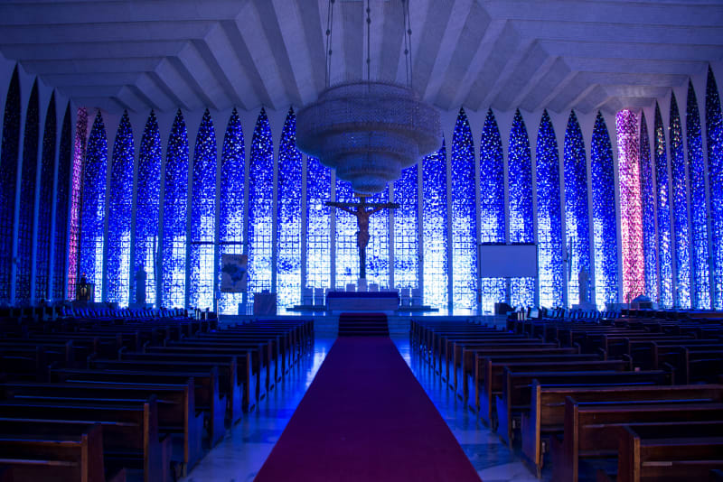 Brasília — chapel in blue