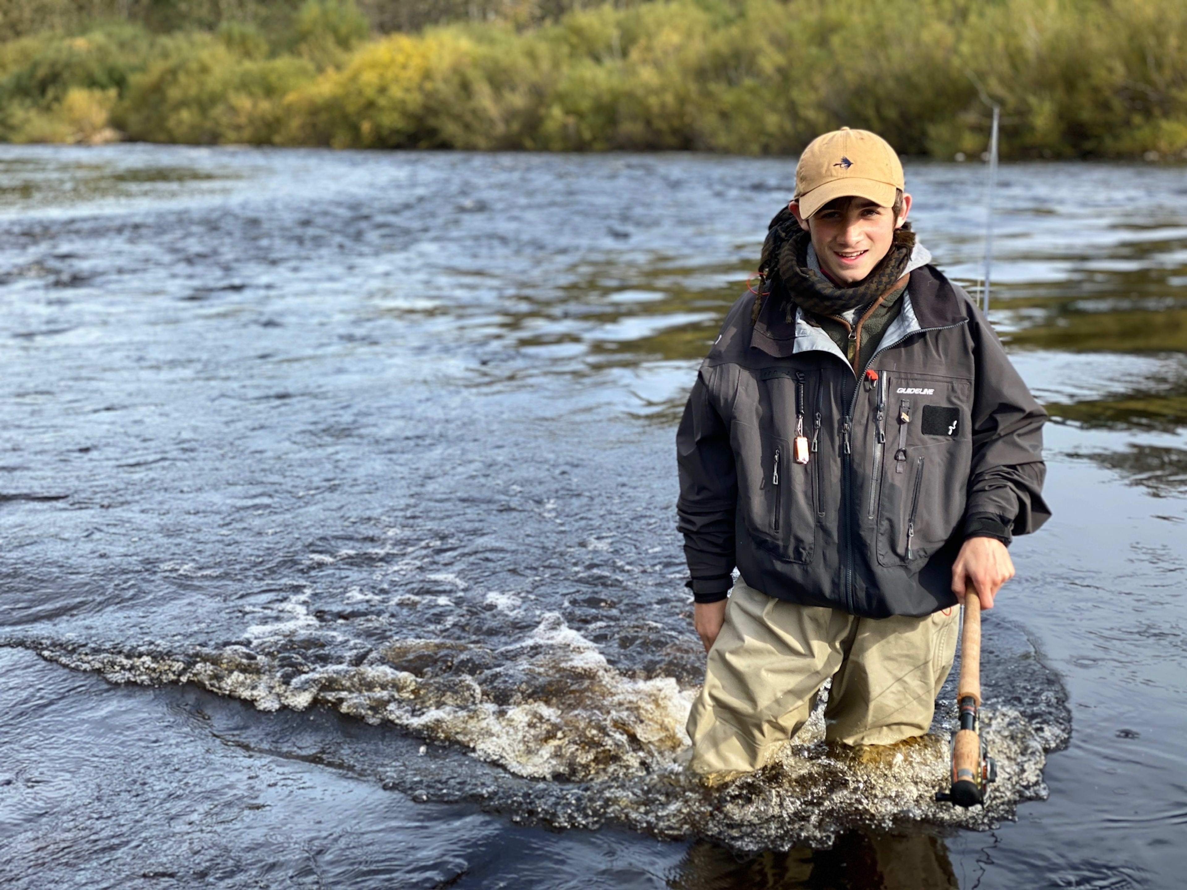 Fly fishing on the river
