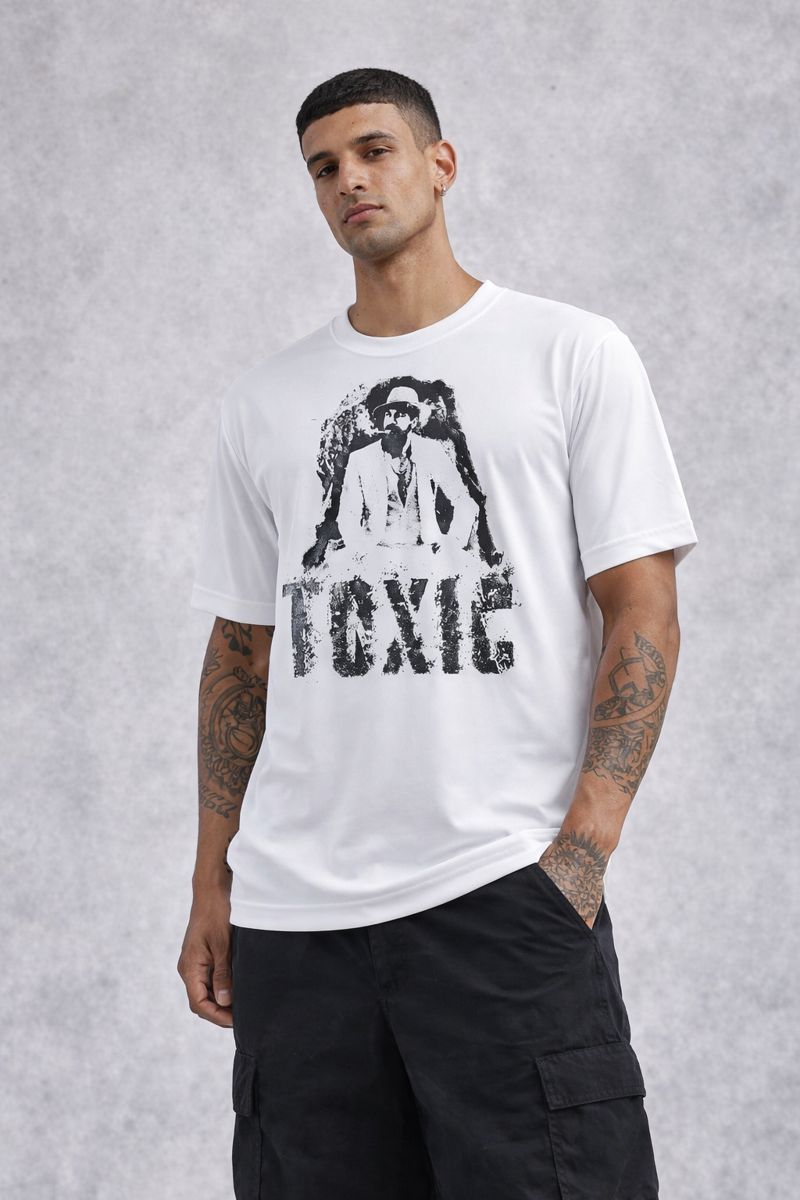 Toxic Printed T-shirt White - Polo - Unisex
