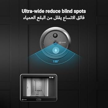 كاميرا وجرس للباب بدون أسلاك EZVIZ HP4 بديل العين السحرية product photo 1