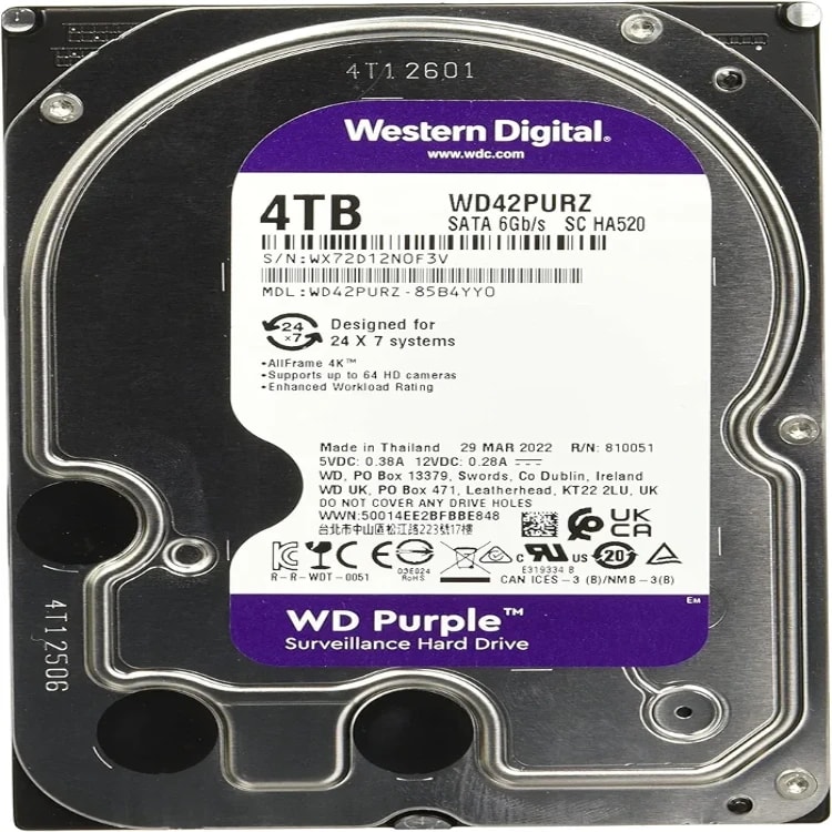 هارد Western Digital Purple (WD Purple) بسعة 4 تيرا product photo 2