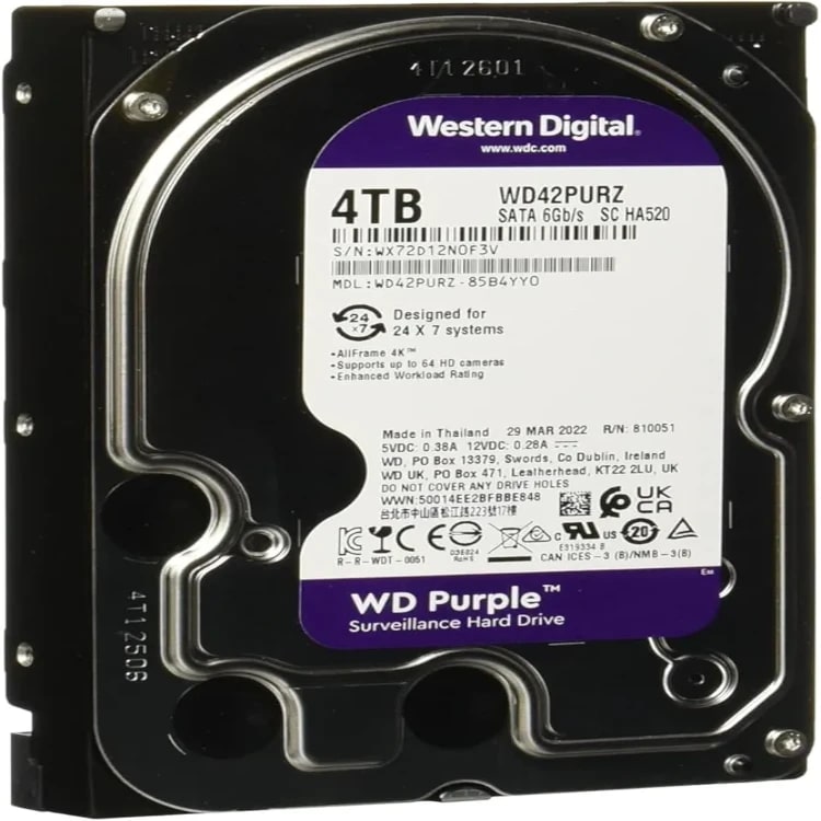 هارد Western Digital Purple (WD Purple) بسعة 4 تيرا product photo 3