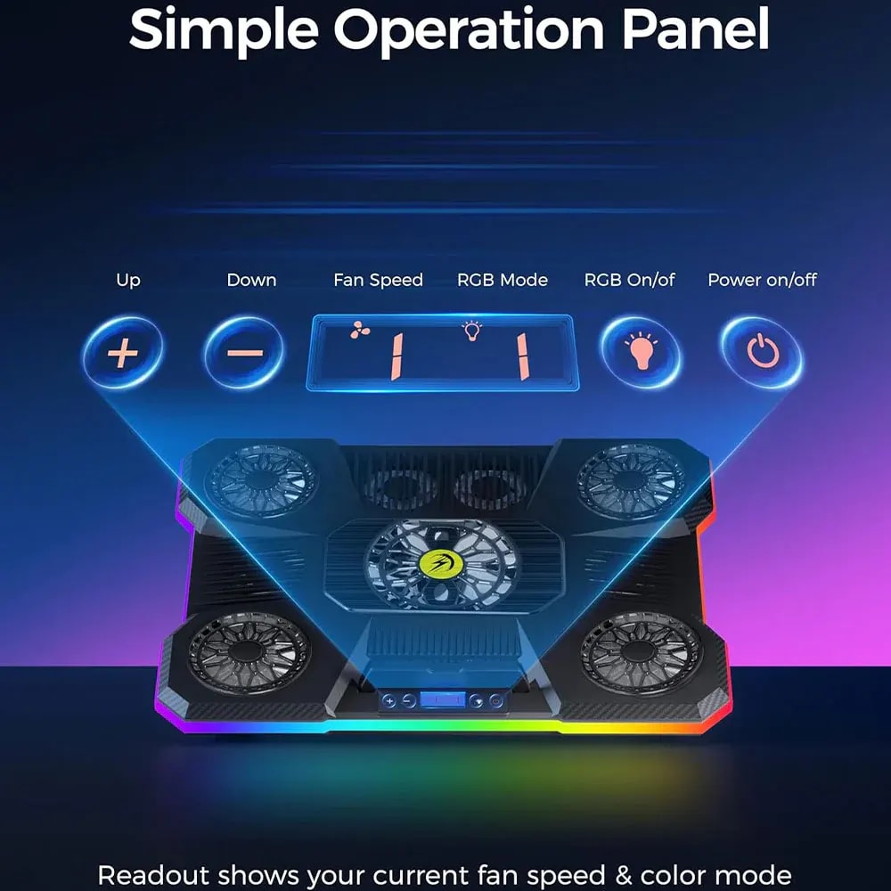 Gigamax Plus Gaming Laptop Cooling Pad, Model: 2070 RGB product photo 4