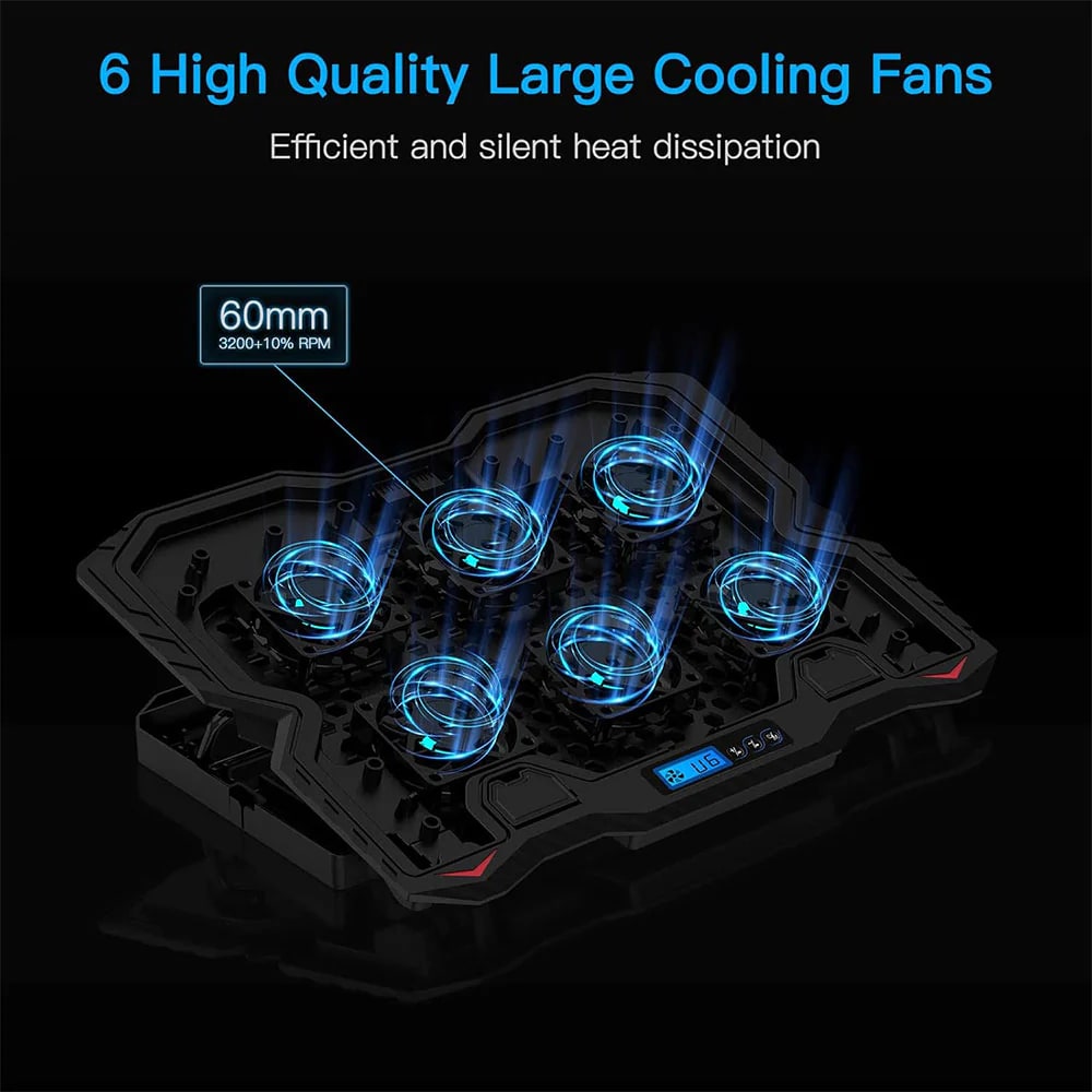 Gigamax Plus 2040 6 fan rgb Laptop Cooling Pad product photo 2