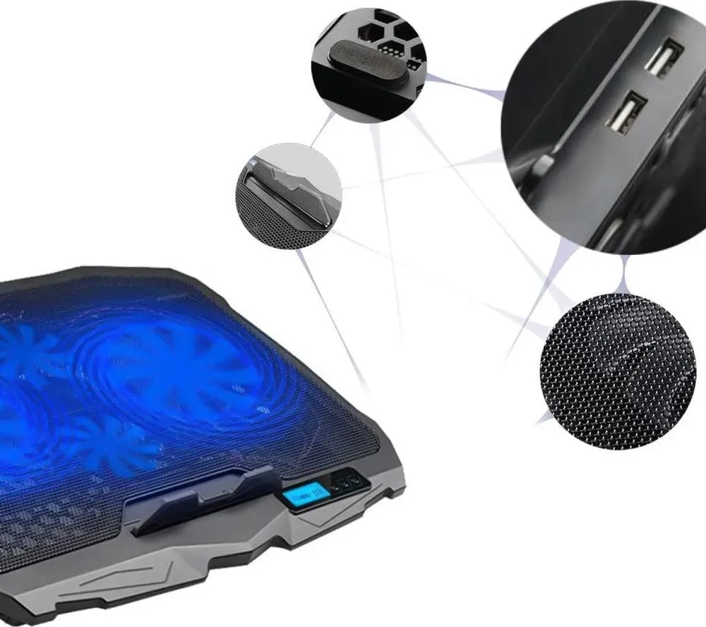 Gigamax Plus Laptop Cooling Pad, 4 Fans, LED Lighting, 2020 product photo 2