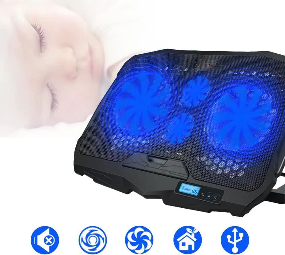Gigamax Plus Laptop Cooling Pad, 4 Fans, LED Lighting, 2020 product photo 3
