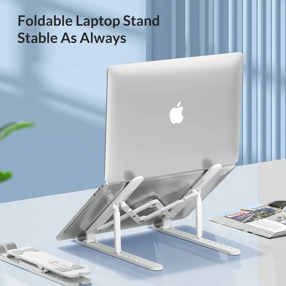 Laptop Folding Desktop Stand Gigamax Plus, 7-levels, White, GM-11 product photo 3