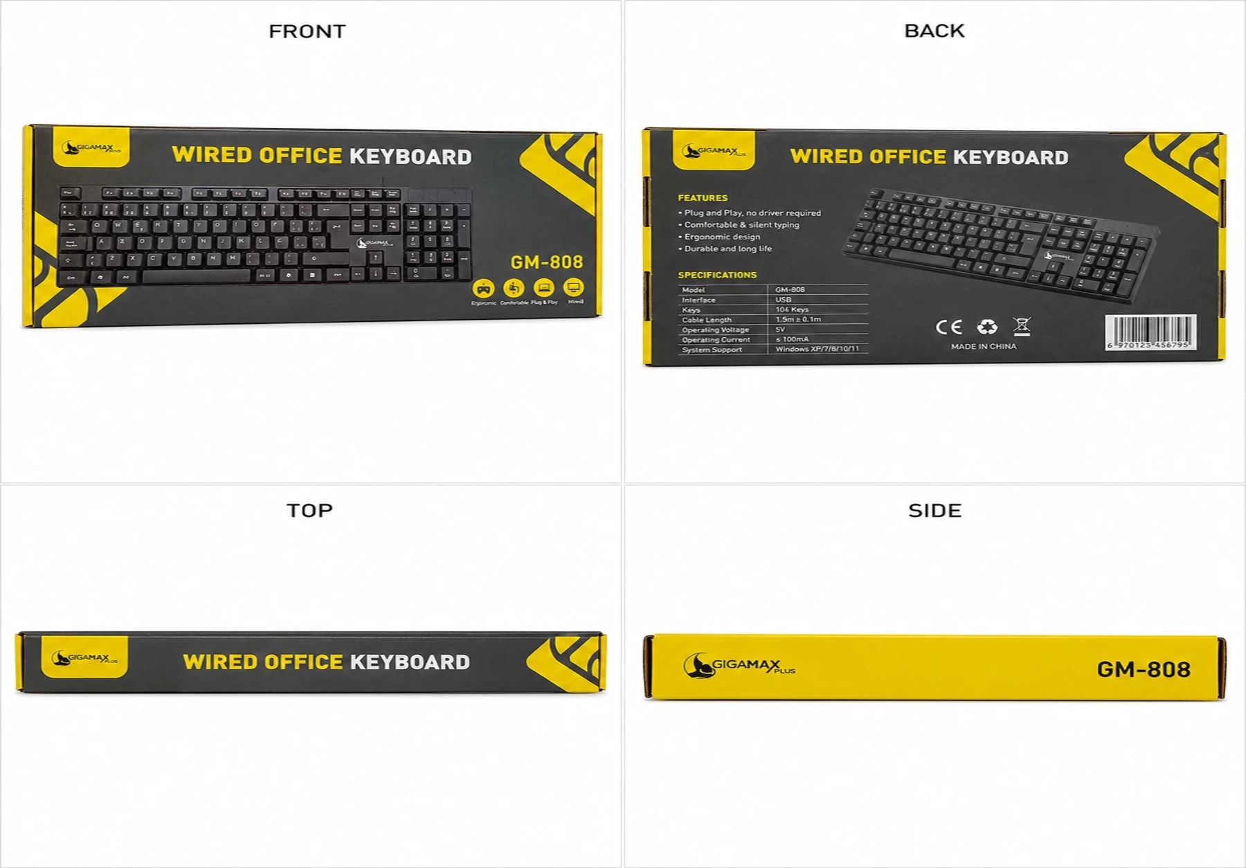 USB KEYBOARD GM-808 product photo 1