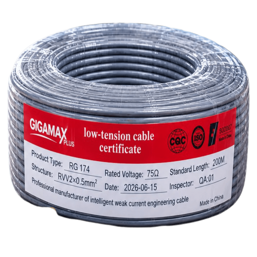 سلك كاميرات مراقبة RG174 باور وشيلد جيجا ماكس بلس - 200M | GIGAMAX PLUS RG 174 Cable product photo 2
