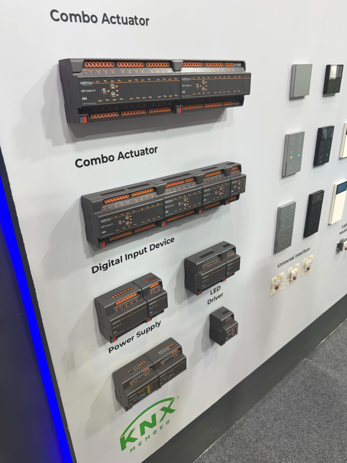 Rack · KNX Actuators + DI Modules — Corporate HQ Executive Level · 9 Meeting Rooms with Privacy-Hardware Audit