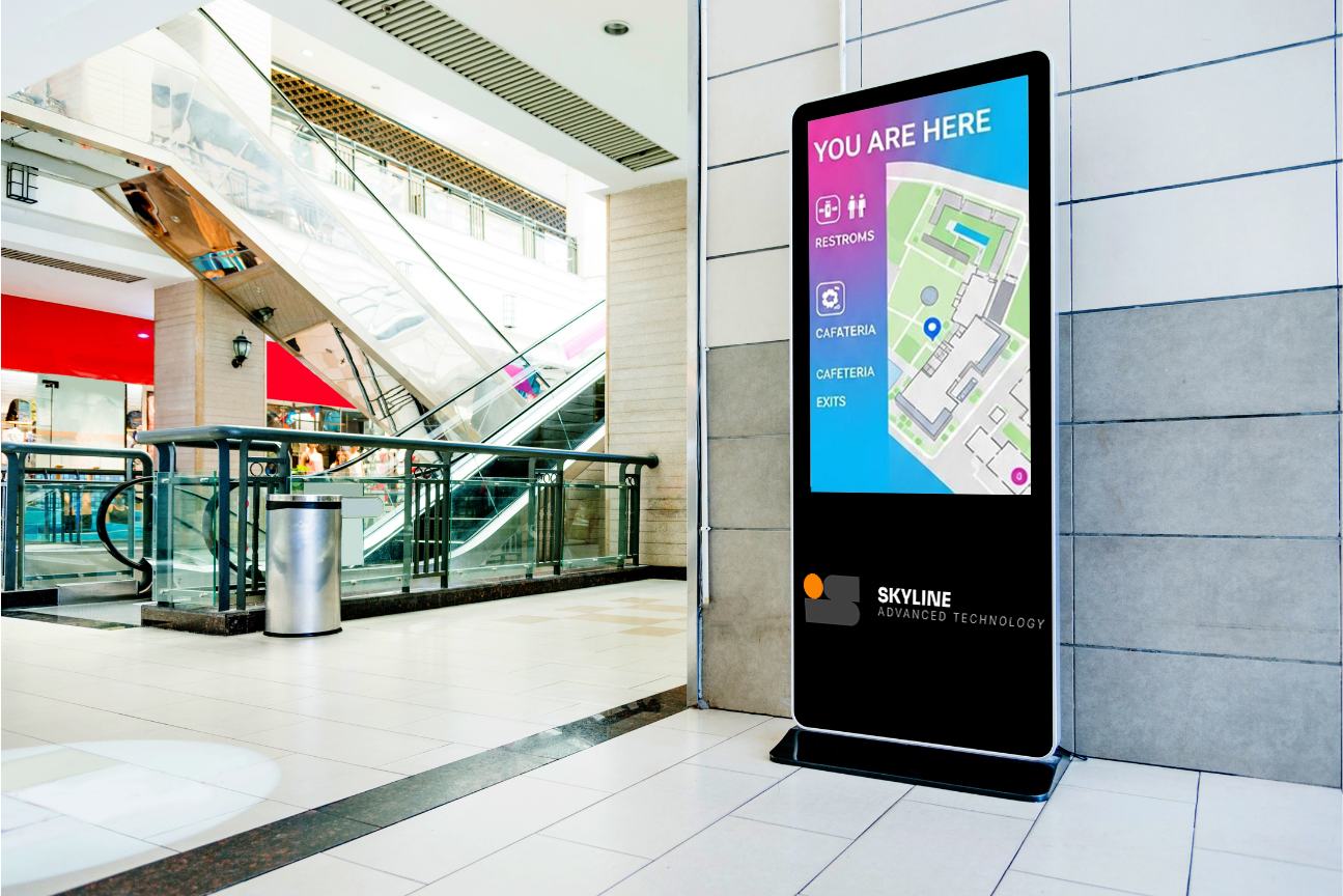 Majaz Tower · Double-Sided Mall Wayfinding Kiosk (SKY-03) — hero