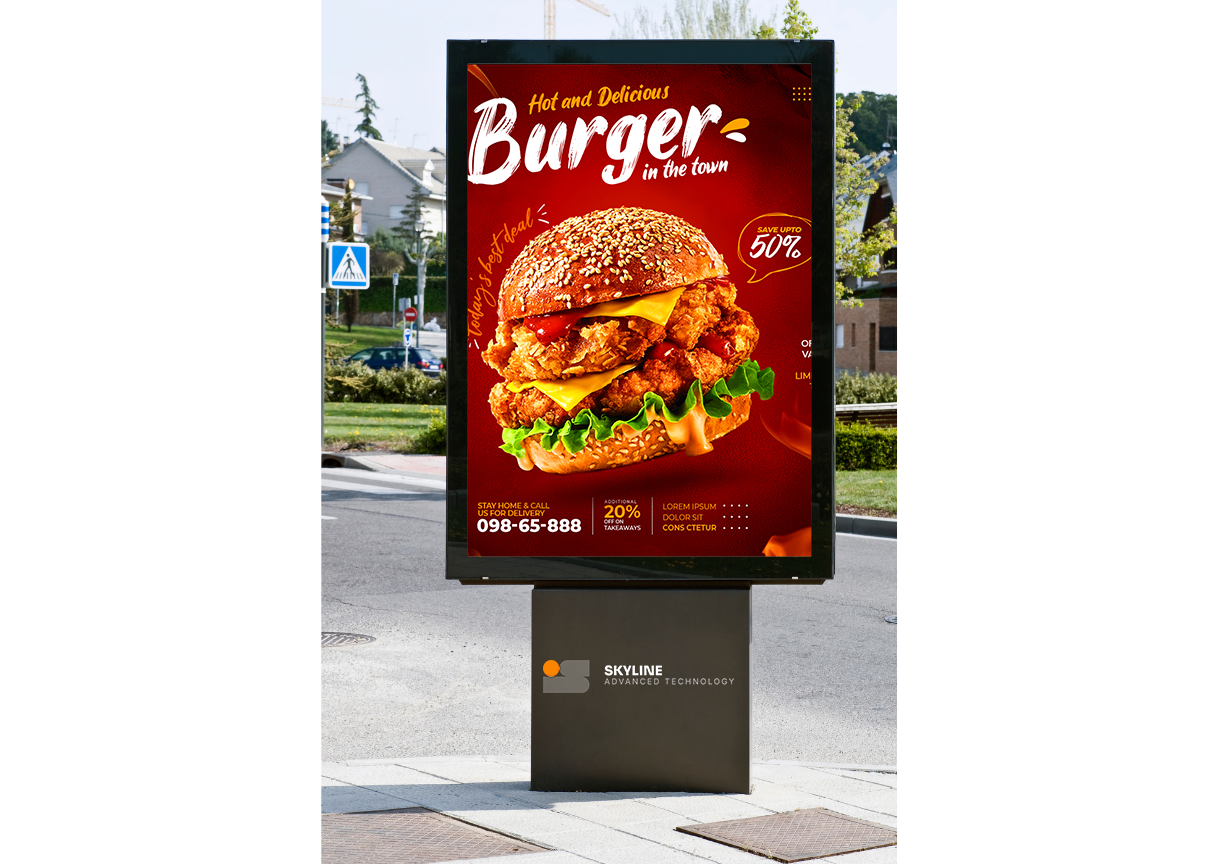 Tower · Outdoor Street Variant — Majaz Tower · Double-Sided Mall Wayfinding Kiosk (SKY-03)