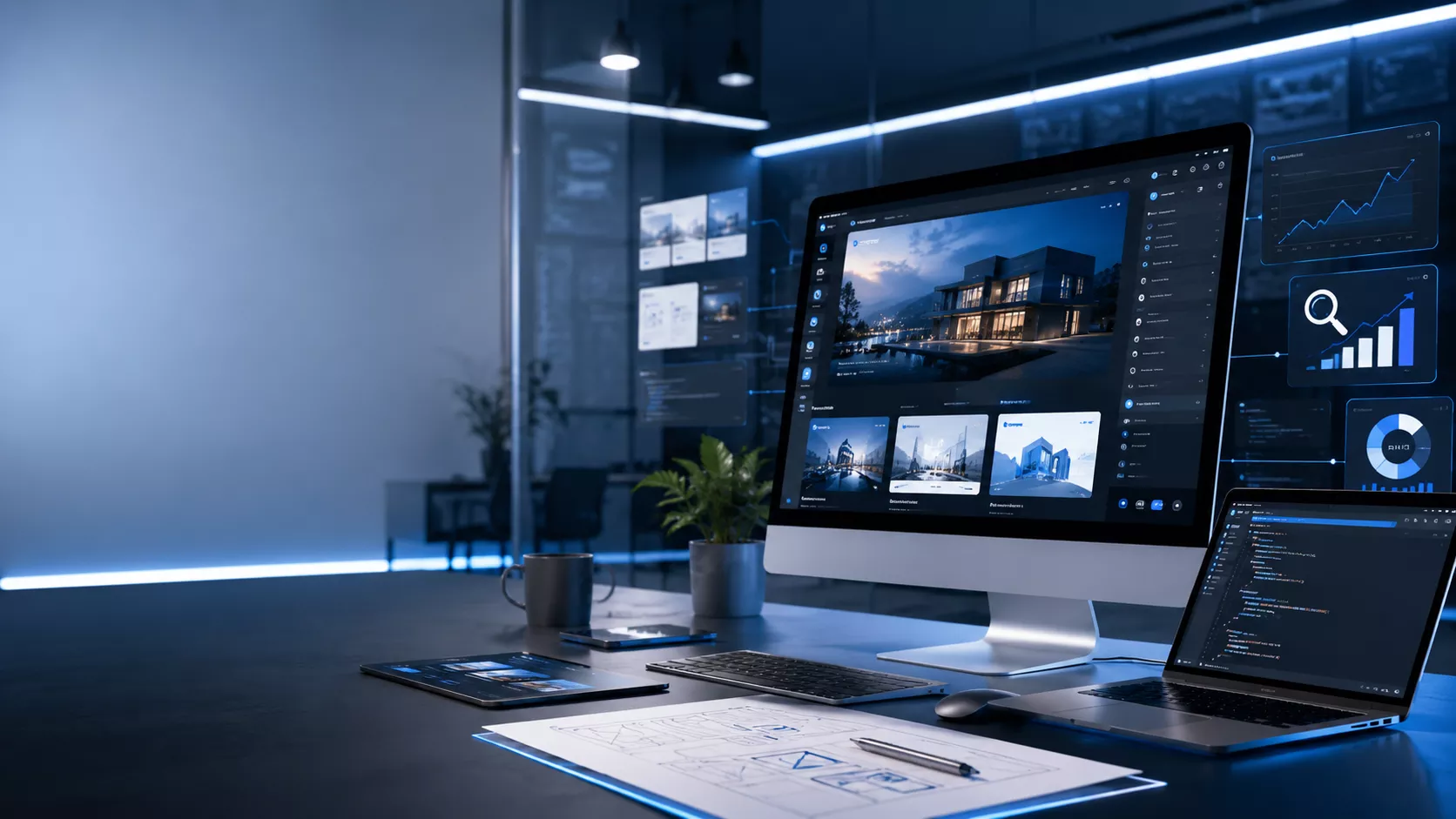 Agence web marketing spécialisée dans la création de sites vitrines sur mesure et le développement web moderne optimisé SEO