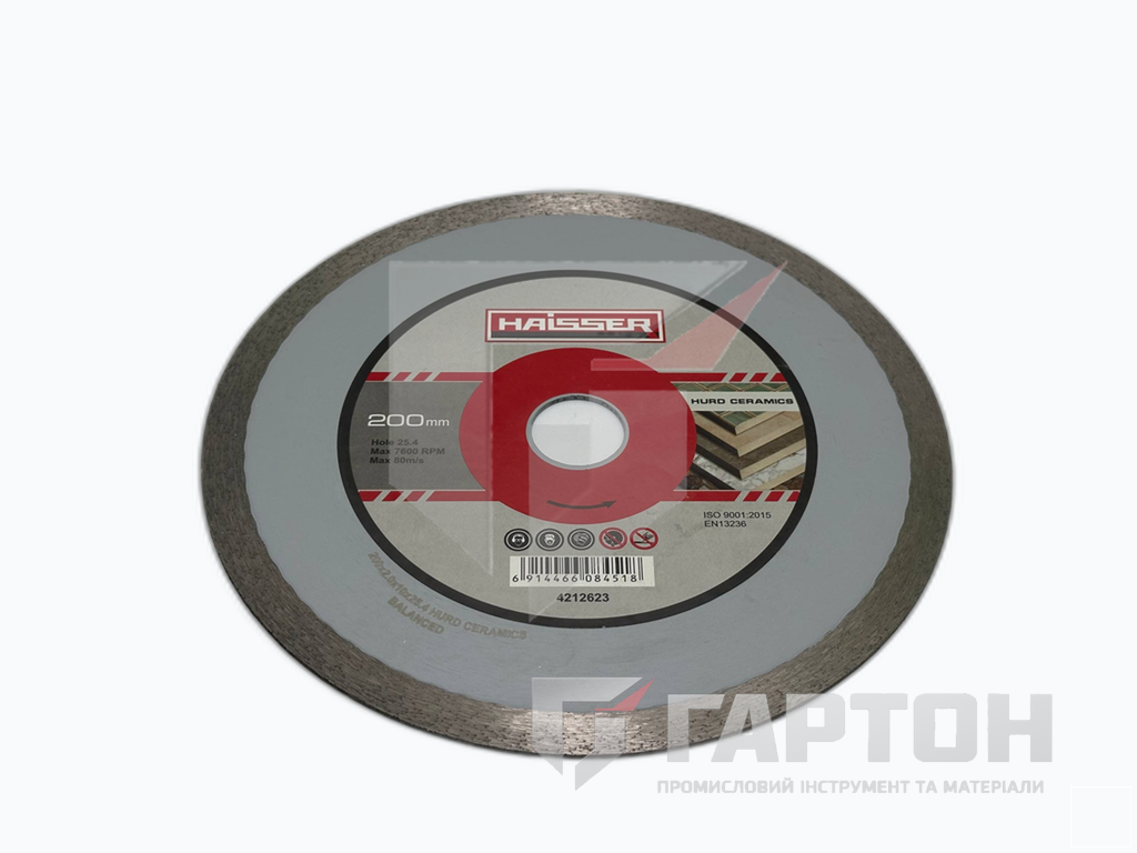 Фото Круг алмазний HURD CERAMICS -200х2,0х10,0х25,4 HAISSER 4212623 №2