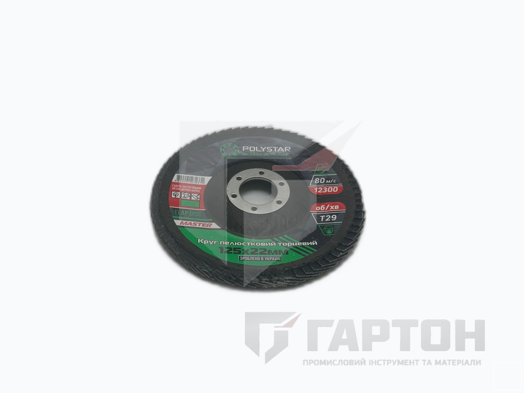 Фото Круг пелюстковий шліфувальний 125 мм Р-80 Т29 Master POLYSTAR №1