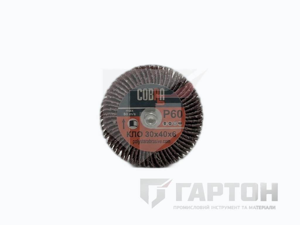 Фото Круг пелюстковий радіальний КЛО 30х40х6 Р-60 COBRA 21570 №1