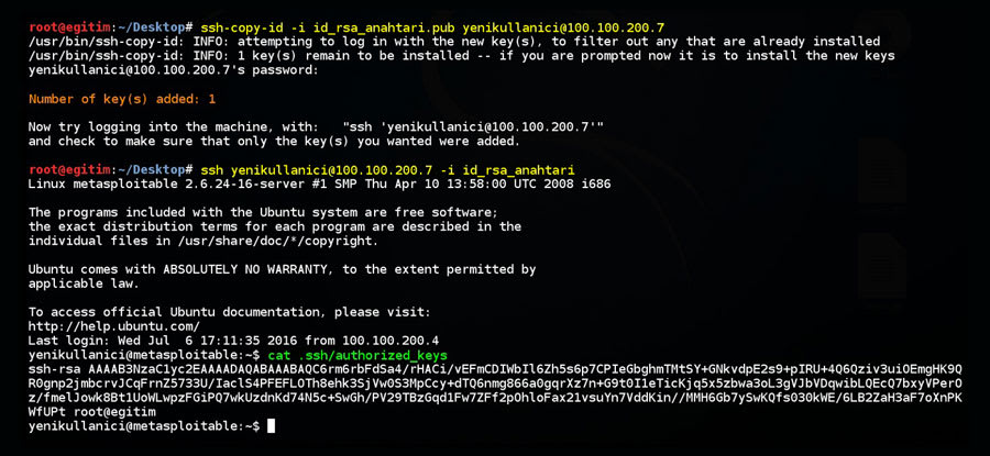 SSH Anahtarı