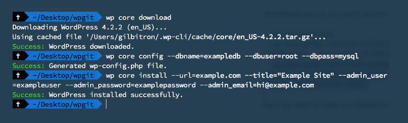 Install wordpress cli