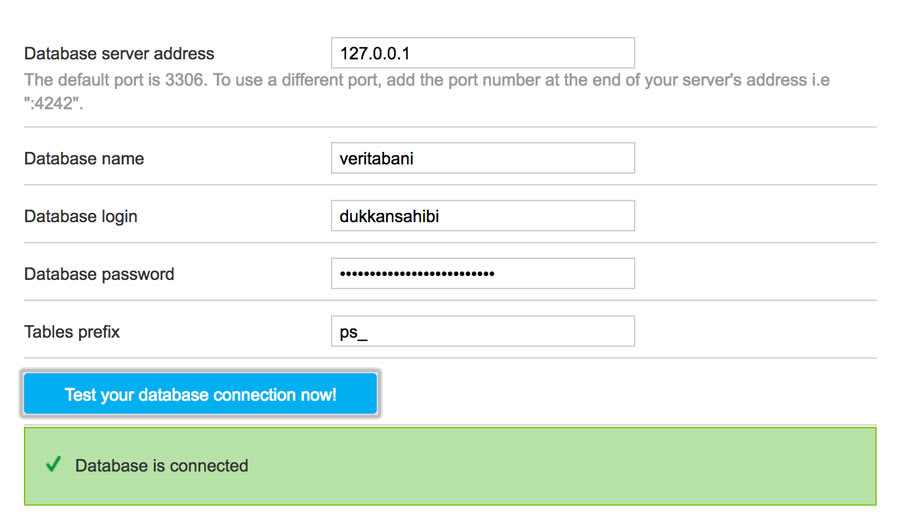 Prestashop mysql