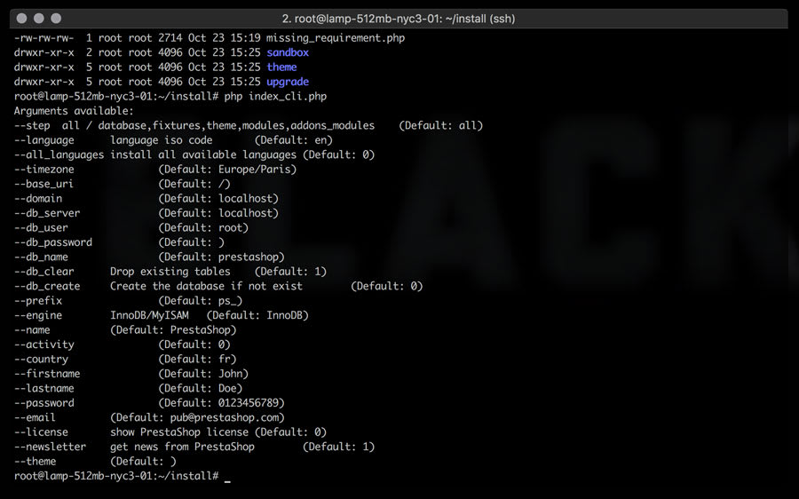 Prestashop index cli
