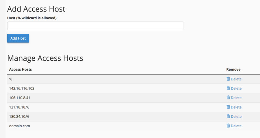Remote mysql