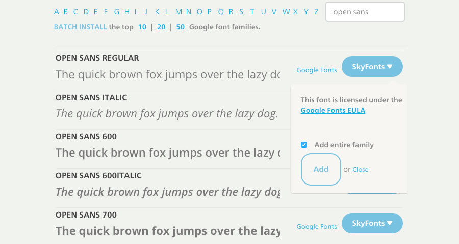 Google fonts