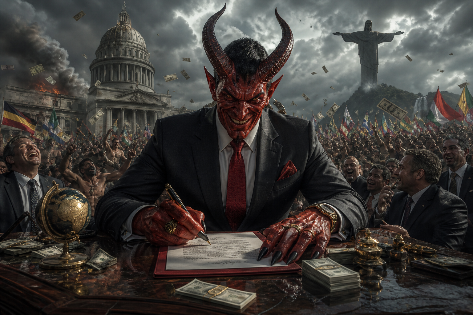 Does The Devil Exist? Yes, And He Wears A Suit And Signs Trade Deals