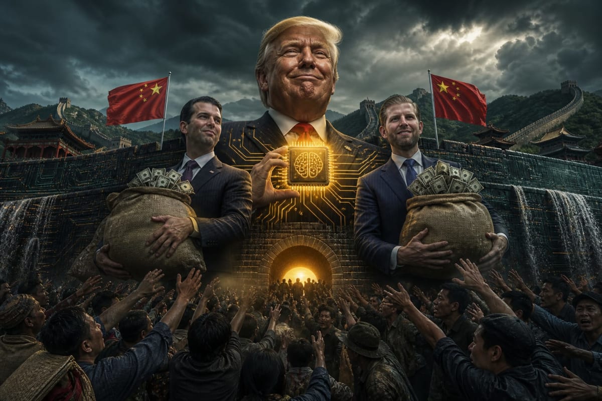 Trump Sons Cash In On China AI Firewall: The Silicon Curtain That Only Blocks The Poor