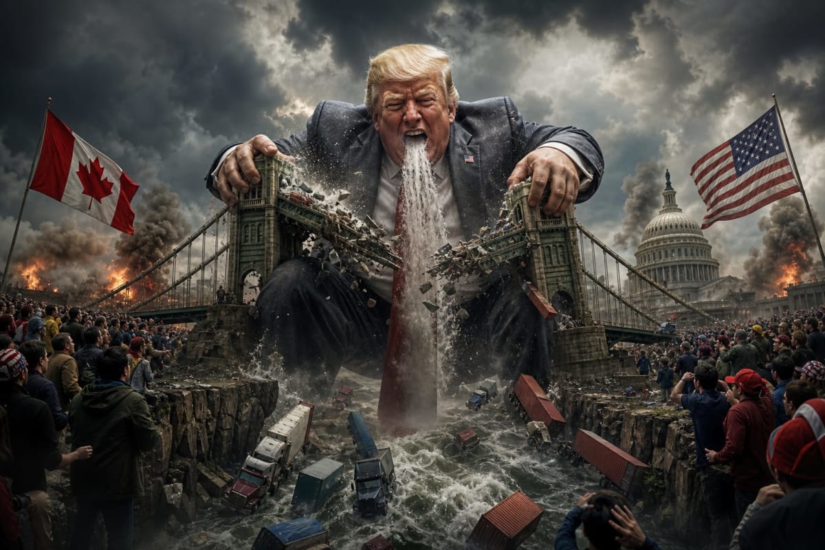 Trump's Unhinged Trade War With Canada Just Blew Up in America's Face