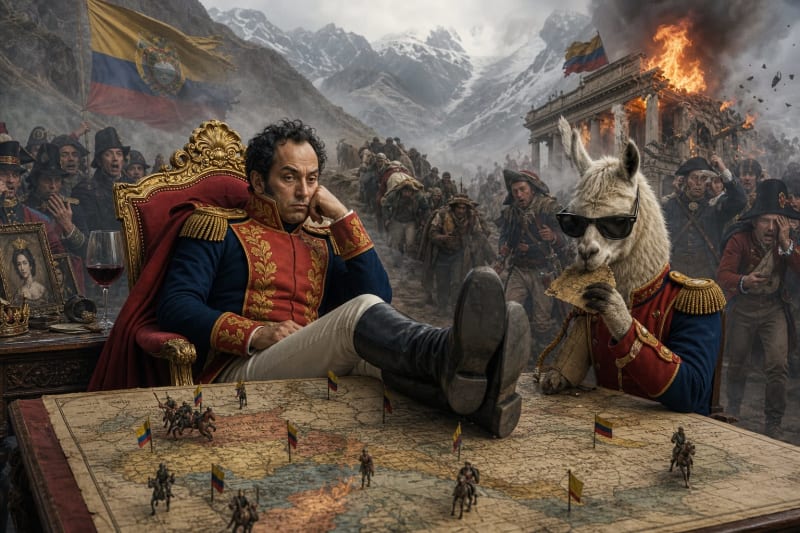 Simón Bolívar Legacy: Liberator, Andes March, Dictatorship And Gran Colombia Collapse