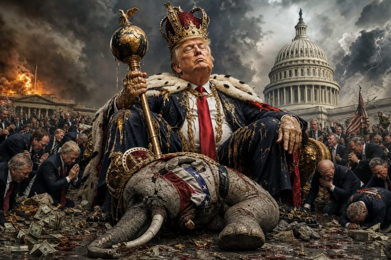 The Emperor's Approval Rating Collapses: How Trump's Imperial Vanity Devours the Republican Empire