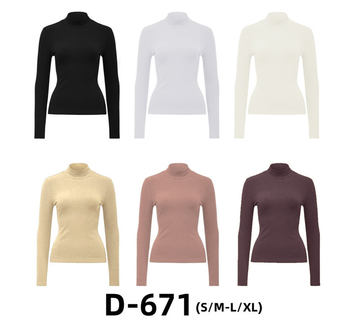 Long-Sleeve Turtleneck Top