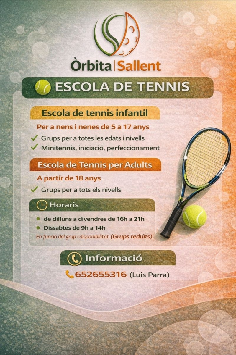 Cartell de l’escola de tennis