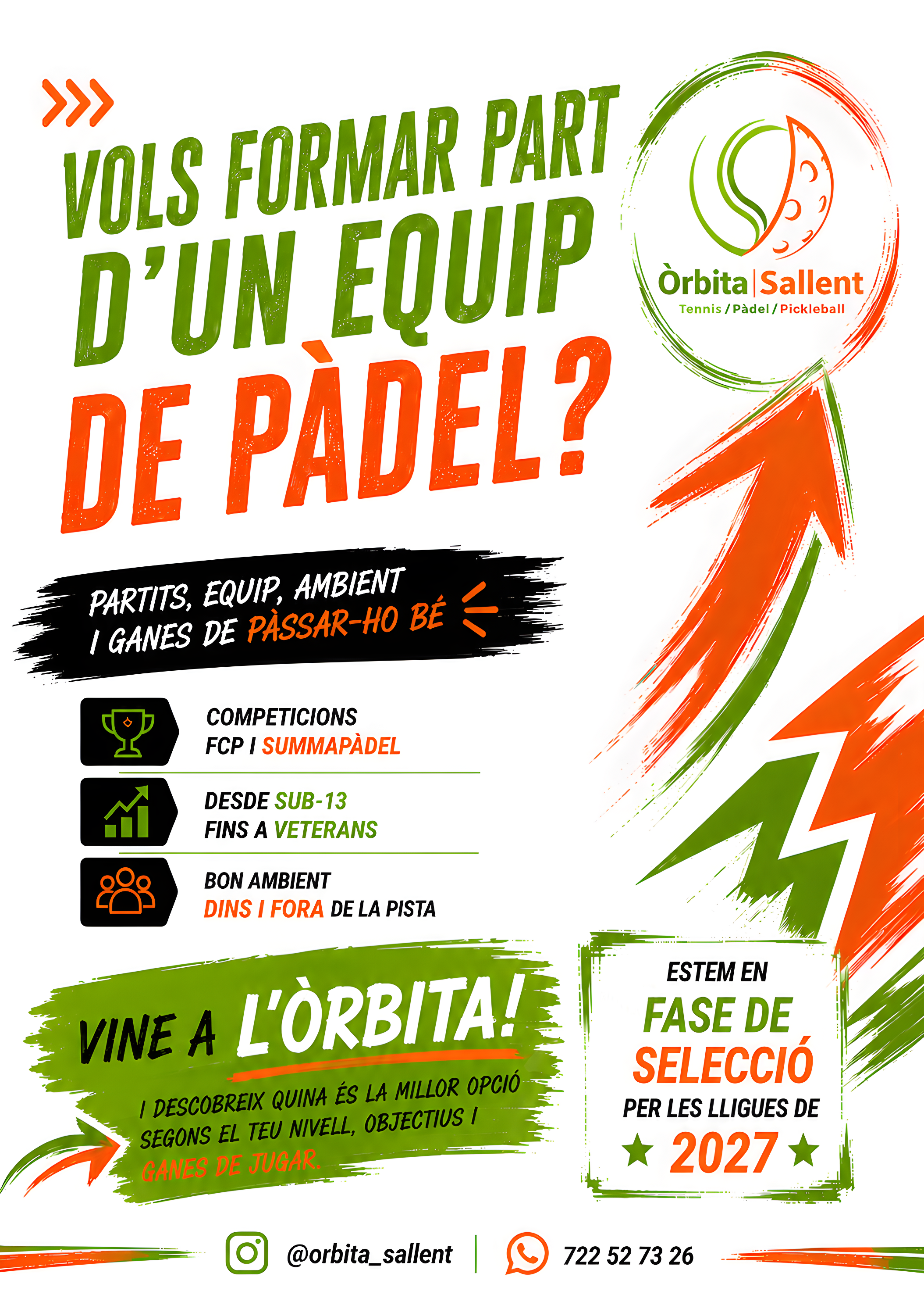 Cartell per formar equip a Òrbita